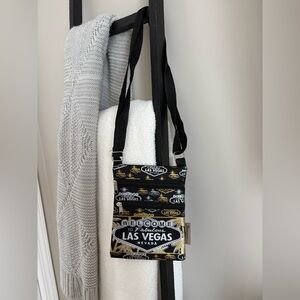 Las Vegas Welcome Crossbody Bag - Black/Gold